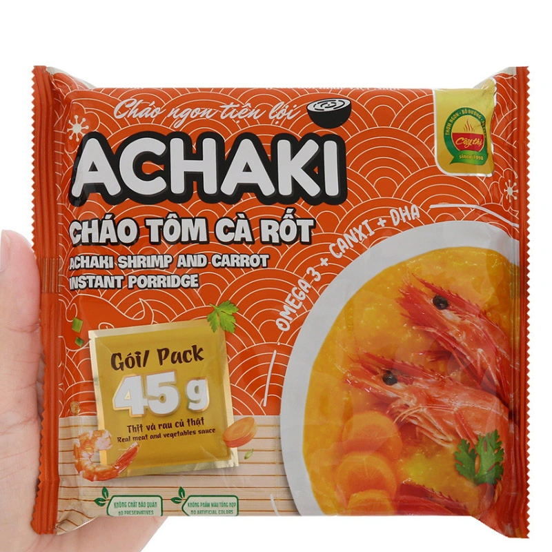 Cháo ăn liền Achaki vị tôm, cà rốt gói 72g (từ 1 tuổi) 10