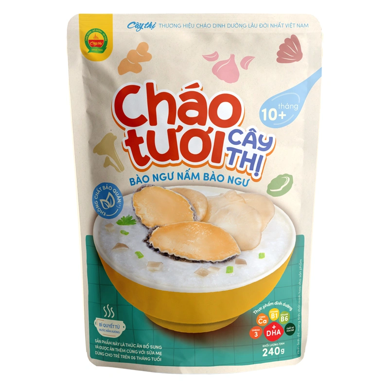 Cháo tươi Cây Thị vị bào ngư, nấm bào ngư gói 240g (từ 10 tháng) - Giao bao bì ngẫu nhiên 7