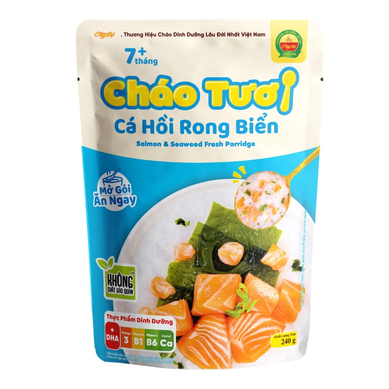 Combo 3 gói cháo tươi Cây Thị vị cá hồi, rong biển 240g (từ 7 tháng) 2