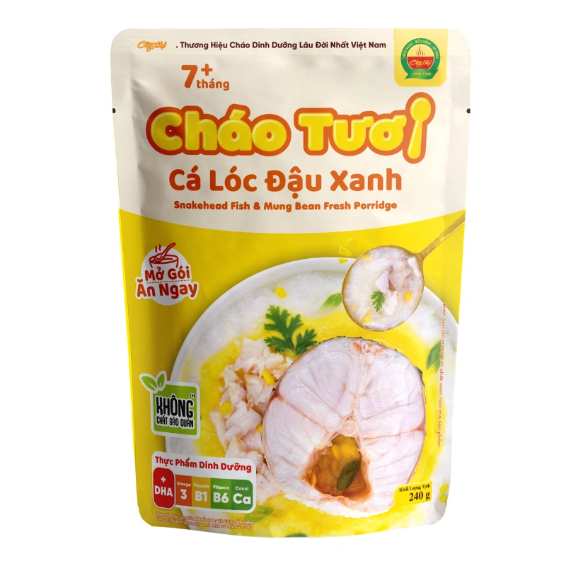 Cháo tươi Cây Thị vị cá lóc, đậu xanh gói 240g (từ 7 tháng) 5