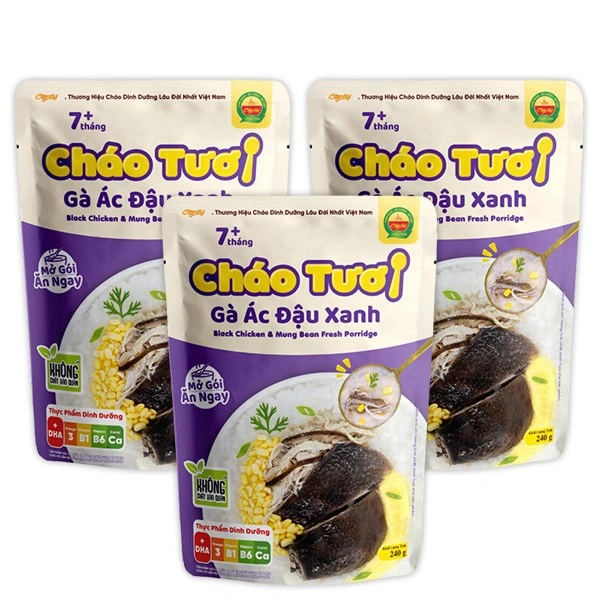 Combo 3 gói cháo tươi Cây Thị vị gà ác, đậu xanh 240g (từ 7 tháng) 1