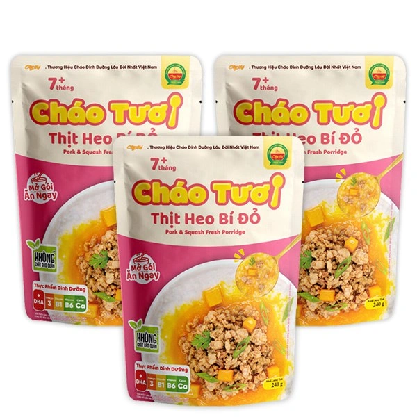 Combo 3 gói cháo tươi Cây Thị vị thịt heo, bí đỏ 240g (từ 7 tháng) 1