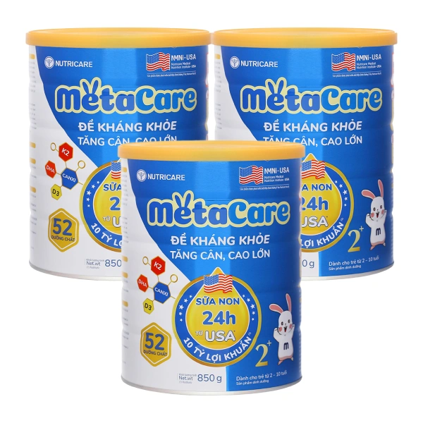 Combo 3 sữa bột MetaCare Eco 2+