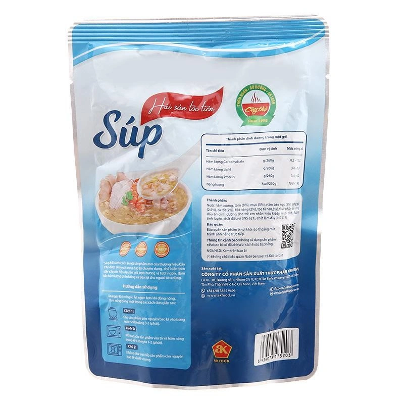 Combo 3 gói súp Cây Thị vị hải sản, tóc tiên 260g (từ 1 tuổi) 3