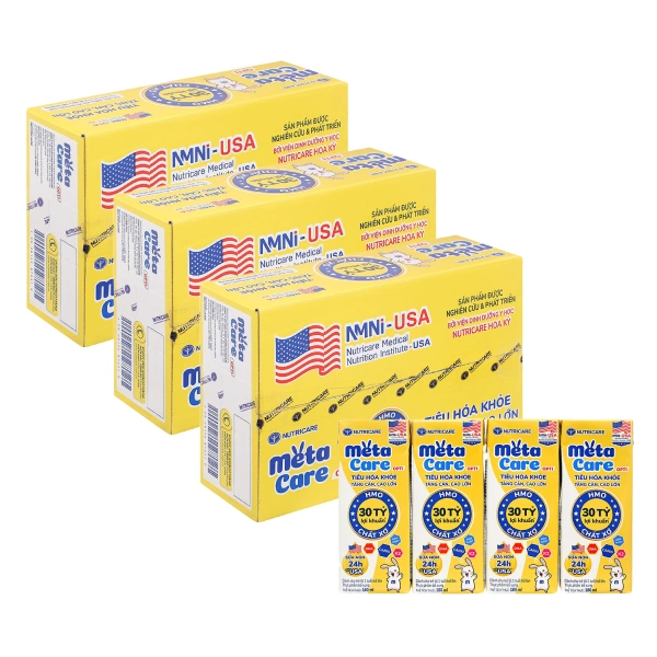 Combo 3 thùng 48 hộp sữa pha sẵn MetaCare Opti