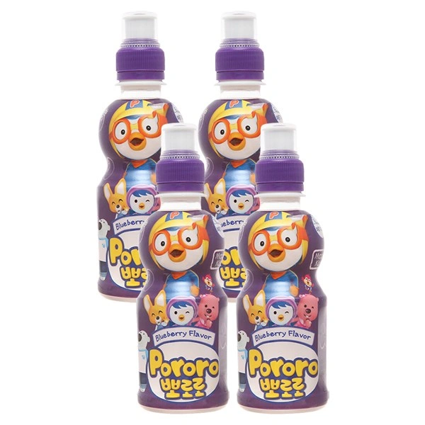 Combo 4 chai nước trái cây Pororo (từ 3 tuổi)