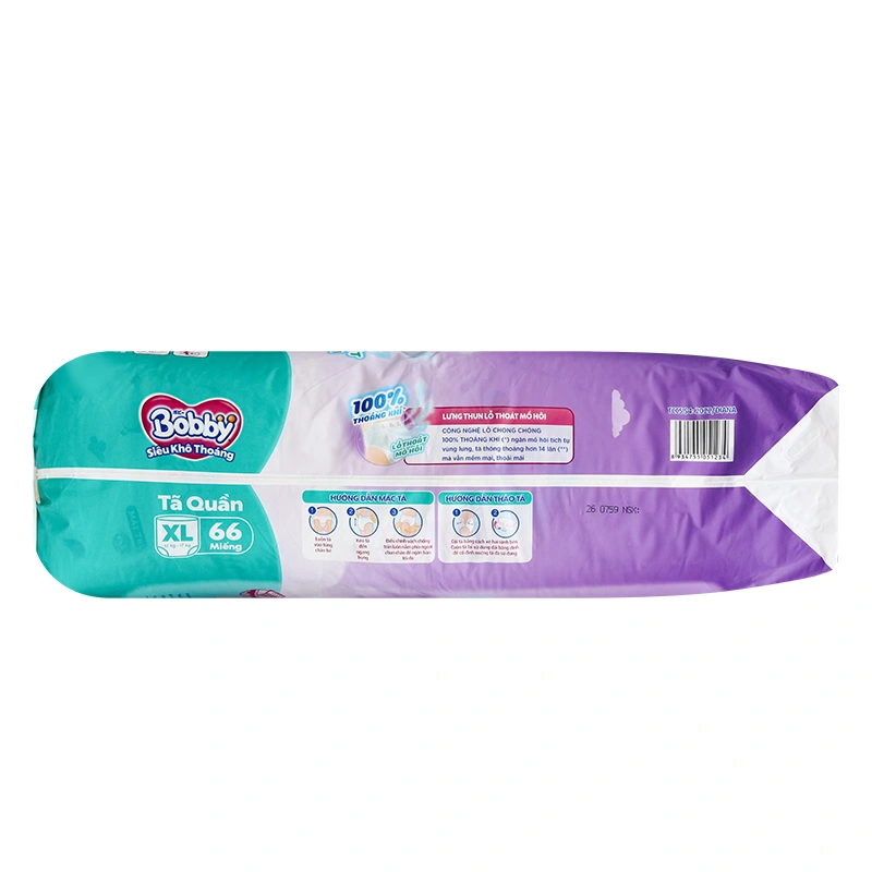Combo 4 tã quần Bobby size XL 66 miếng/bịch (12 - 17 kg) - Giao bao bì ngẫu nhiên 6