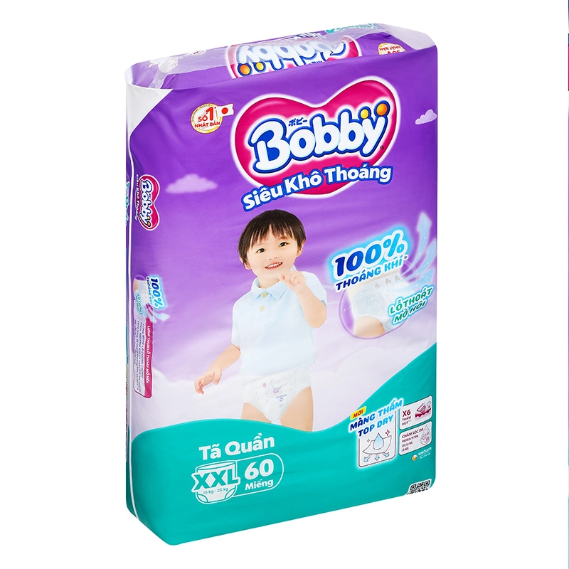 Combo 4 tã quần Bobby size XXL 60 miếng (15 - 25 kg) - Giao bao bì ngẫu nhiên 5