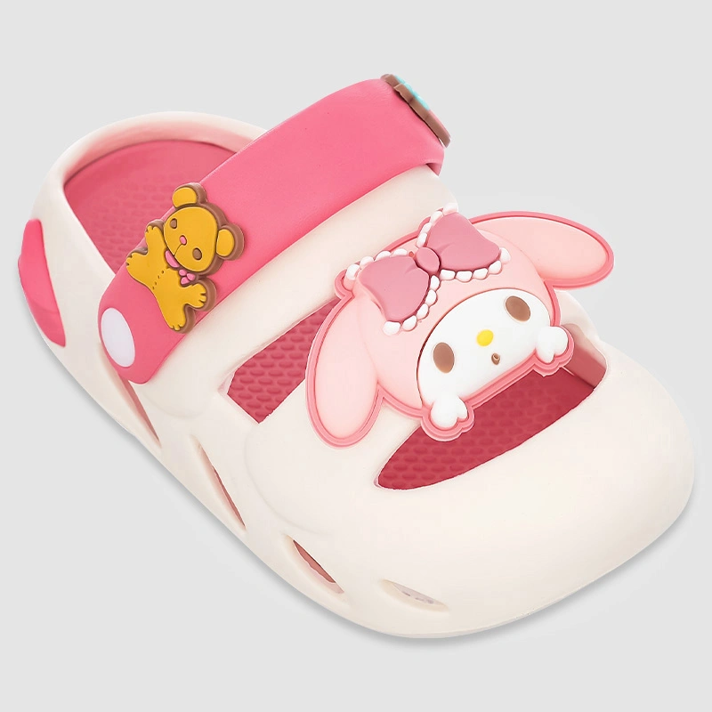 Dép sục cho bé Á Châu Avakids AC84 màu trắng - hồng 2