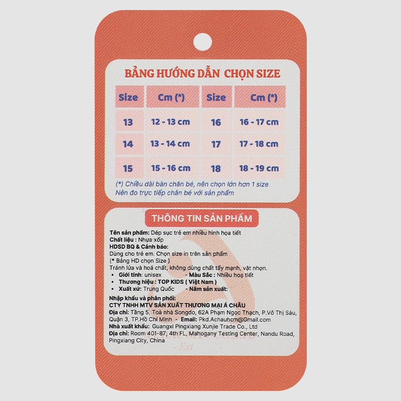 Dép sục cho bé Á Châu Avakids AC86 màu hồng - vàng 10