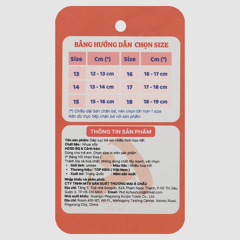 Dép sục cho bé Á Châu Avakids AC87 màu xanh - đỏ 10