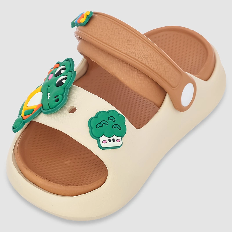 Dép sục cho bé Á Châu Avakids AC88 màu nâu - be 3