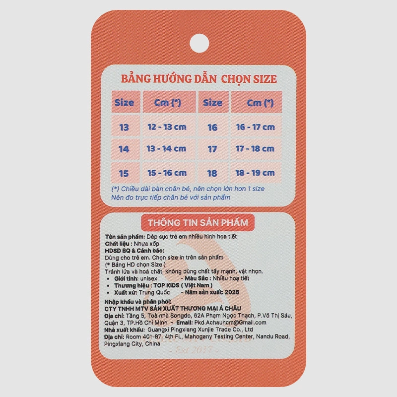 Dép sục cho bé Á Châu Avakids AC89 màu xanh - xám 19