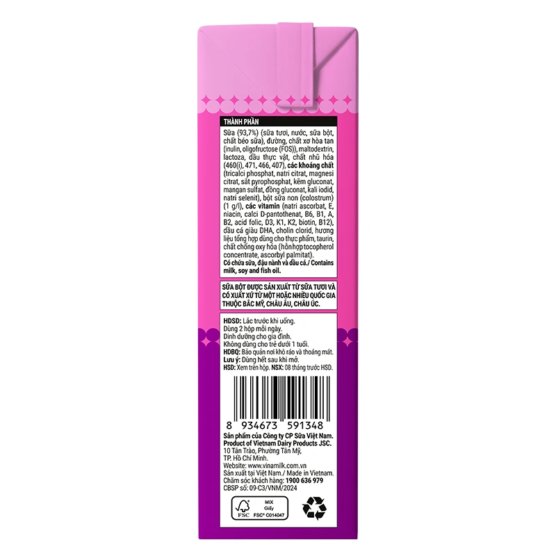 Lốc 4 hộp sữa non pha sẵn Dielac Grow 180 ml (từ 1 tuổi) - Giao bao bì ngẫu nhiên 8