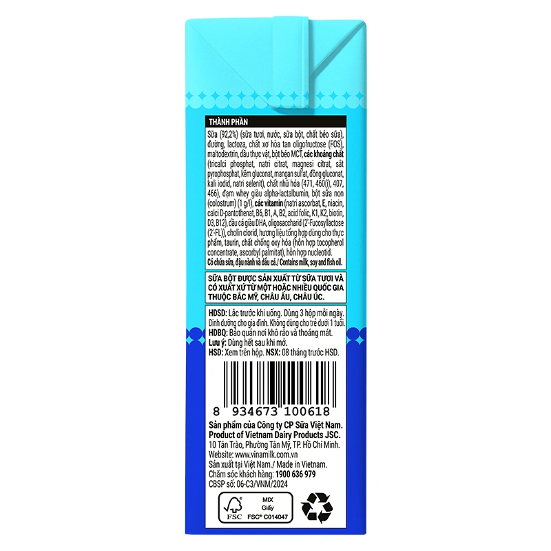 Lốc 4 hộp sữa non pha sẵn Dielac Grow Plus 110 ml (từ 1 tuổi) - Giao bao bì ngẫu nhiên 8