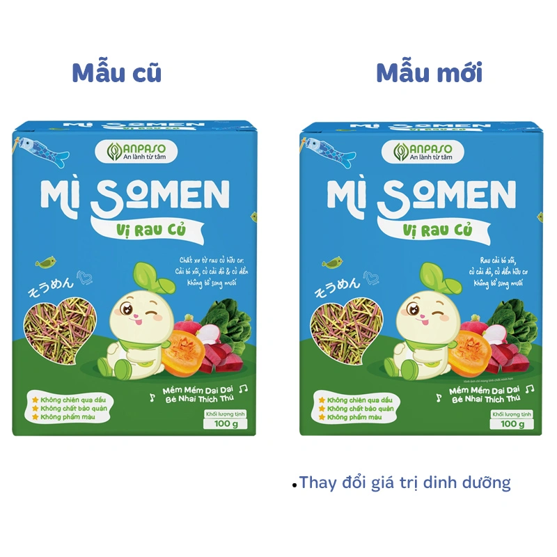 Mì somen rau củ Anpaso 100g (từ 6 tháng) - Giao bao bì ngẫu nhiên 2