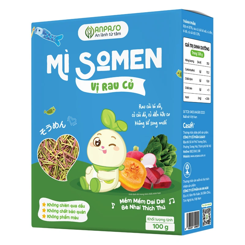 Mì somen rau củ Anpaso 100g (từ 6 tháng) - Giao bao bì ngẫu nhiên 3