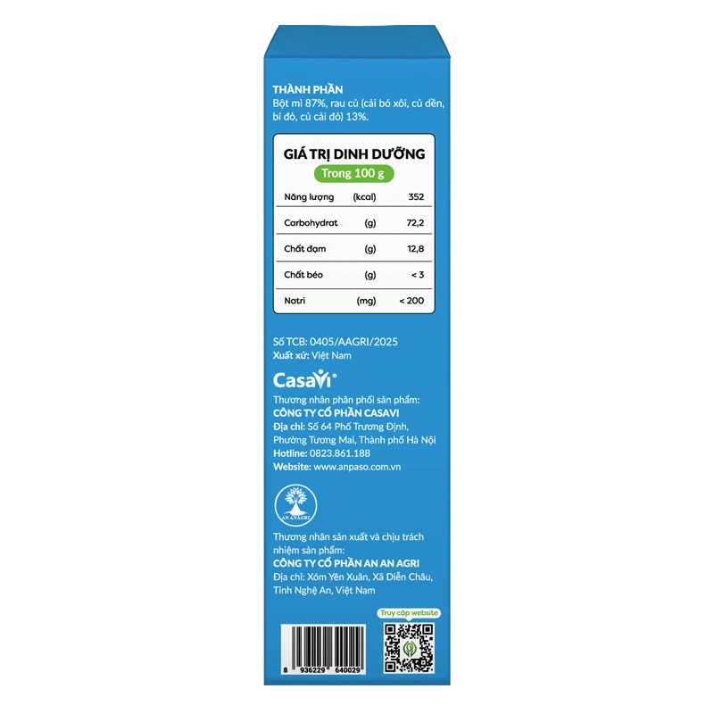 Mì somen rau củ Anpaso 100g (từ 6 tháng) - Giao bao bì ngẫu nhiên 6