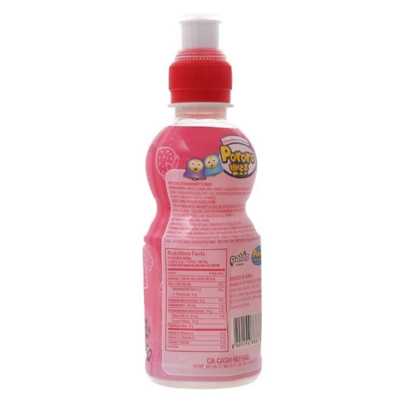 Nước trái cây Pororo vị dâu 235 ml (từ 3 tuổi) 2