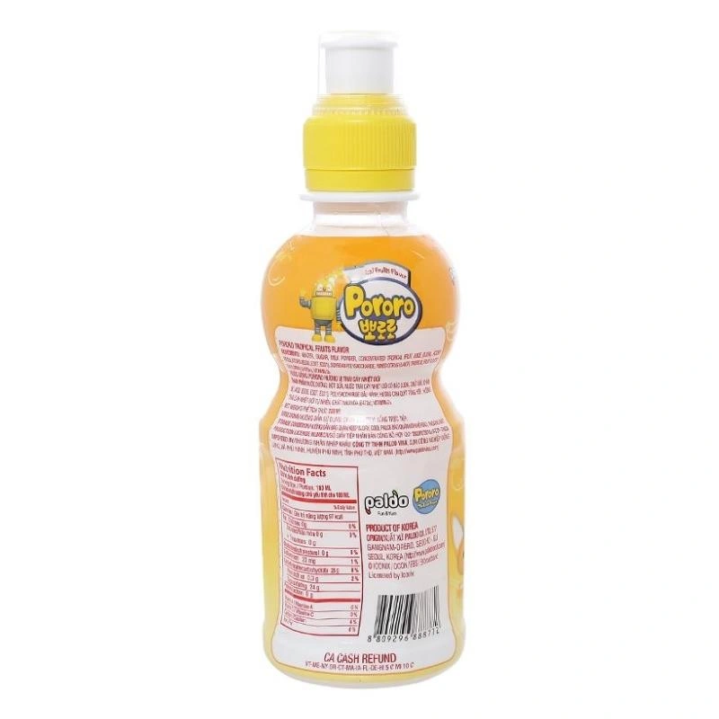 Combo 4 chai nước trái cây Pororo vị trái cây 235 ml (từ 3 tuổi) 8