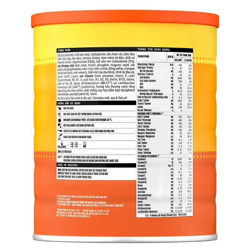 Sữa bột Dielac Gold số 4 (sữa non) hương vani 850g (2 - 6 tuổi) - Giao bao bì ngẫu nhiên 13