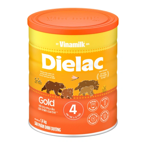 Sữa bột Dielac Gold số 4 (sữa non) hương vani 1.4 kg (2 - 6 tuổi) - Giao bao bì ngẫu nhiên 1
