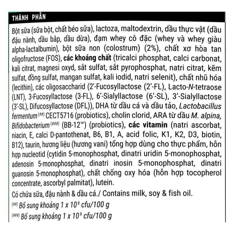 Sữa bột Optimum Colos số 2 hương vani 800g (1 - 2 tuổi) - Giao bao bì ngẫu nhiên 11