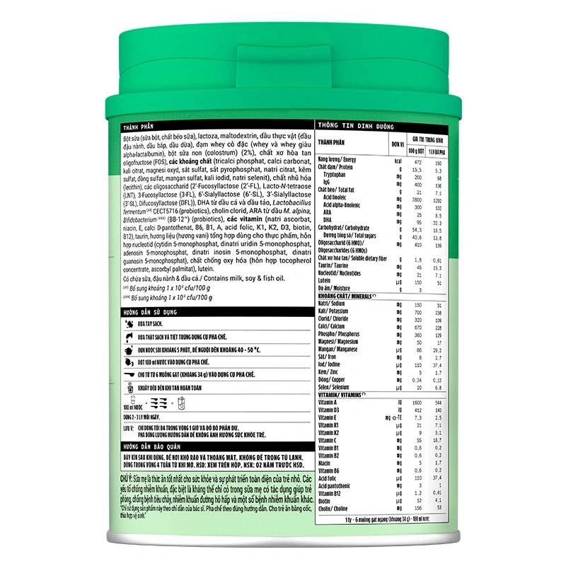 Sữa bột Optimum Colos số 2 hương vani 800g (1 - 2 tuổi) - Giao bao bì ngẫu nhiên 4