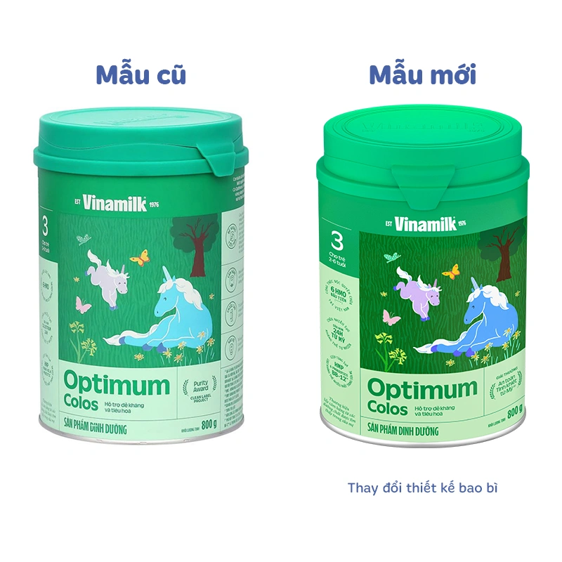 Sữa bột Optimum Colos số 3 hương vani 800g (2 - 6 tuổi) - Giao bao bì ngẫu nhiên 2