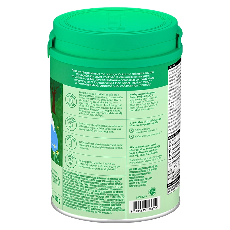 Sữa bột Optimum Colos số 3 hương vani 800g (2 - 6 tuổi) - Giao bao bì ngẫu nhiên 9