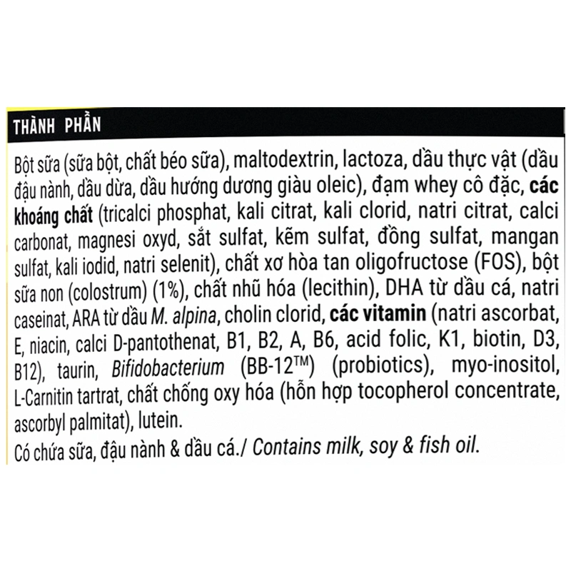 Sữa bột Dielac Gold số 1 (sữa non) 800g (0 - 6 tháng) - Giao bao bì ngẫu nhiên 9