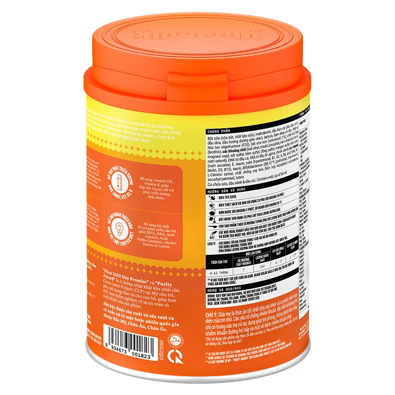 Sữa bột Dielac Gold số 2 (sữa non) 800g (6 - 12 tháng) - Giao bao bì ngẫu nhiên 6