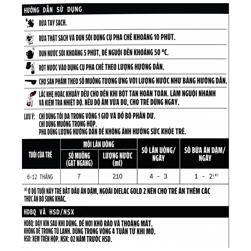 Sữa bột Dielac Gold số 2 (sữa non) 800g (6 - 12 tháng) - Giao bao bì ngẫu nhiên 7