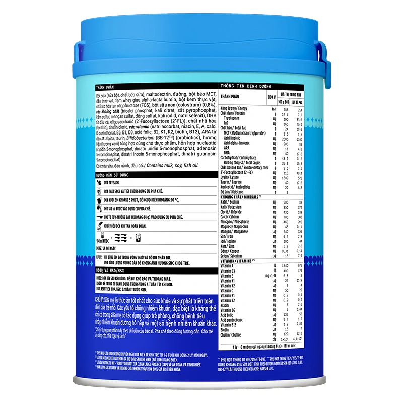 Sữa bột Dielac Grow Plus 1+ (sữa non) hương vani 850g (1 - 2 tuổi) dành cho trẻ suy dinh dưỡng, thấp còi - Giao bao bì ngẫu nhiên 4