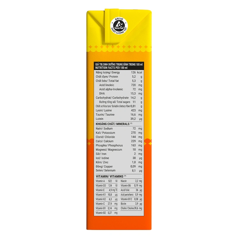 Lốc 4 hộp sữa non pha sẵn Dielac Gold 180 ml (từ 1 tuổi) 5