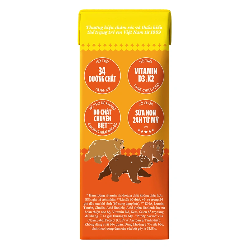 Lốc 4 hộp sữa non pha sẵn Dielac Gold 180 ml (từ 1 tuổi) 14