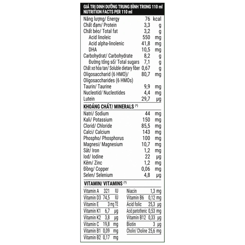 Lốc 4 hộp sữa non pha sẵn Optimum Colos 110 ml (từ 1 tuổi) - Giao mẫu ngẫu nhiên 9