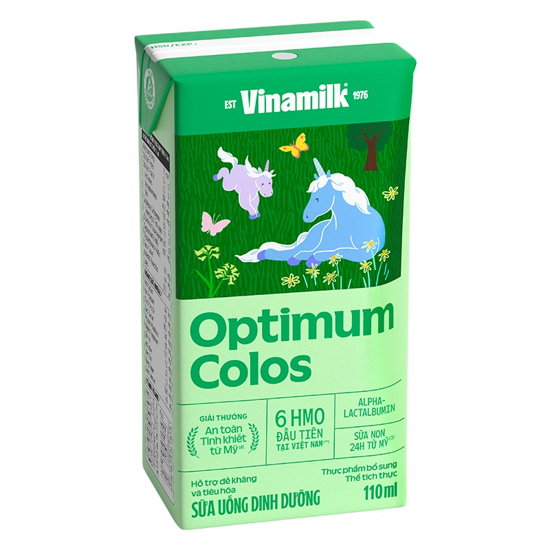 Lốc 4 hộp sữa non pha sẵn Optimum Colos 110 ml (từ 1 tuổi) - Giao mẫu ngẫu nhiên 16