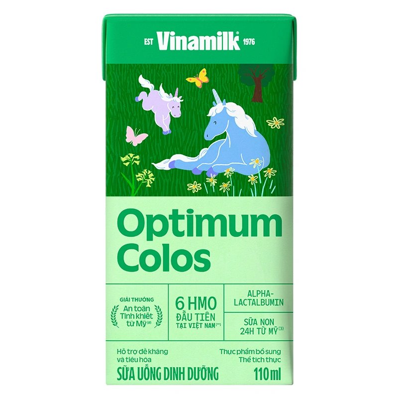 Lốc 4 hộp sữa non pha sẵn Optimum Colos 110 ml (từ 1 tuổi) - Giao mẫu ngẫu nhiên 18