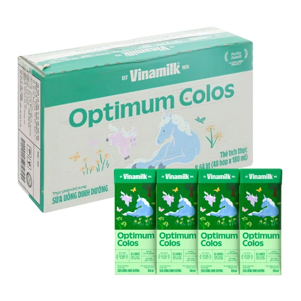 Thùng 48 hộp sữa non pha sẵn Optimum Colos 180 ml (từ 1 tuổi) 1