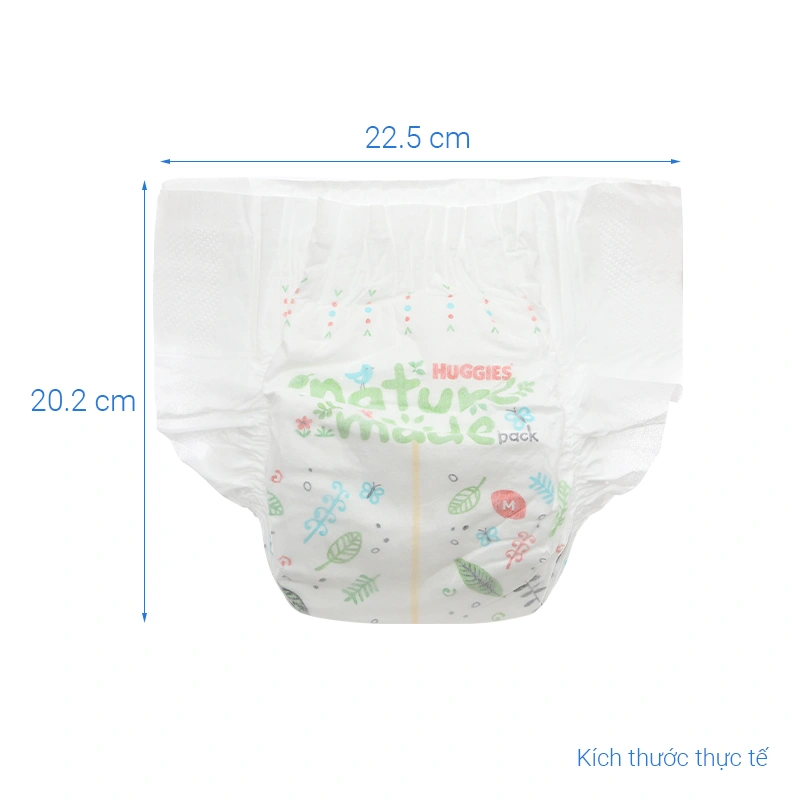 Tã dán Huggies Platinum nature made siêu cao cấp size M 64 miếng (6 - 11 kg) - Giao bao bì ngẫu nhiên 12