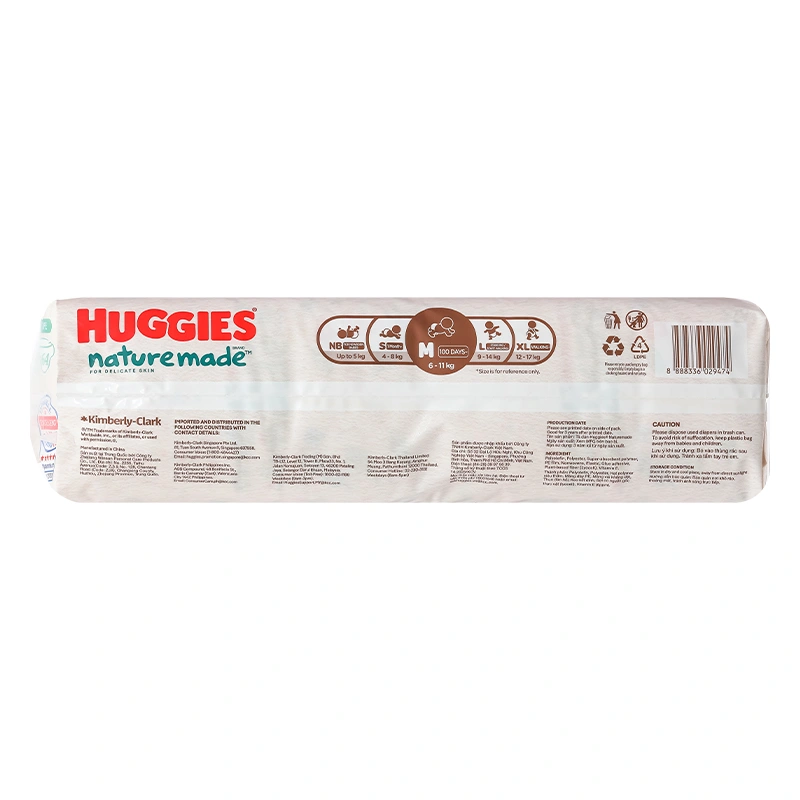 Tã dán Huggies Platinum nature made siêu cao cấp size M 64 miếng (6 - 11 kg) - Giao bao bì ngẫu nhiên 5