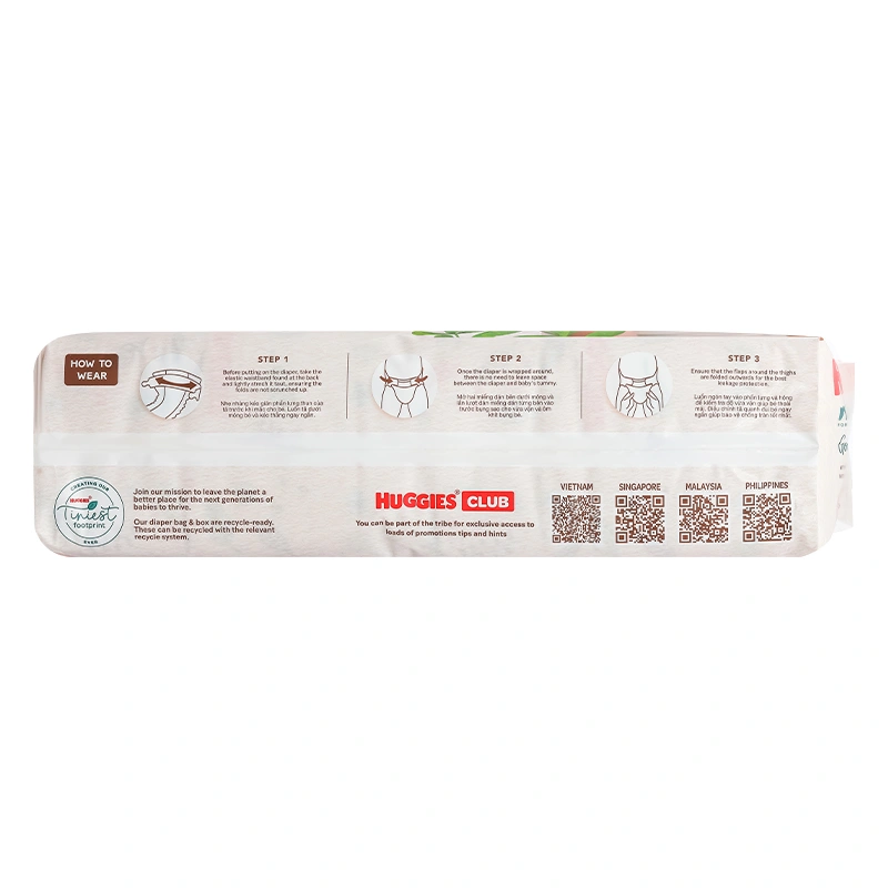 Tã dán Huggies Platinum nature made siêu cao cấp size M 64 miếng (6 - 11 kg) - Giao bao bì ngẫu nhiên 6