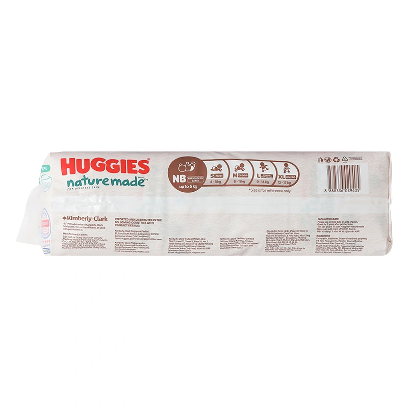 Tã dán Huggies Platinum nature made siêu cao cấp size NB 60 miếng (Dưới 5 kg) - Giao bao bì ngẫu nhiên 6