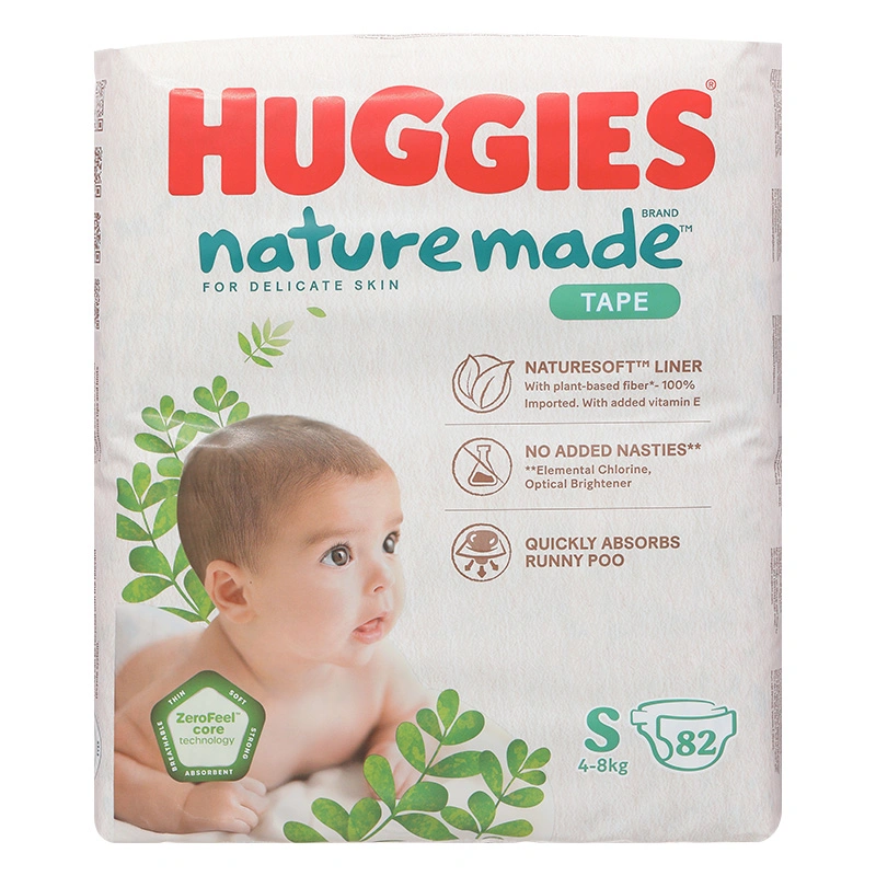 Tã dán Huggies Platinum nature made siêu cao cấp size S 82 miếng (4 - 8 kg) - Giao bao bì ngẫu nhiên 3