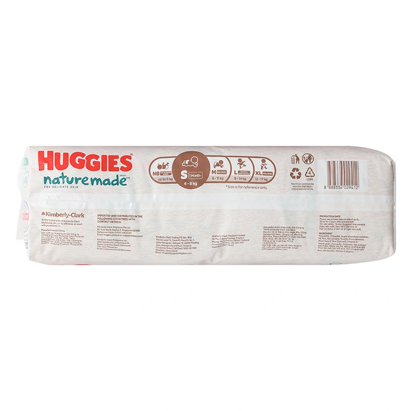 Tã dán Huggies Platinum nature made siêu cao cấp size S 82 miếng (4 - 8 kg) - Giao bao bì ngẫu nhiên 6