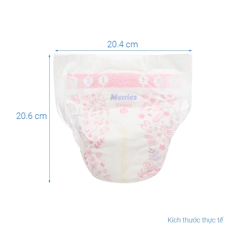 Tã dán Merries First Premium size NB 62 miếng (dưới 5 kg) 26