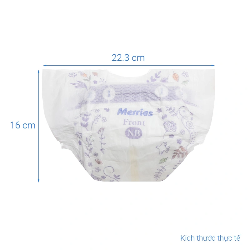 Tã dán Merries First Premium size NB 62 miếng (dưới 5 kg) 7