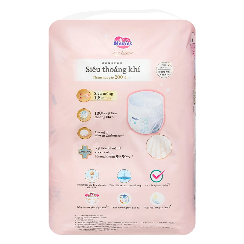 Tã quần Merries First Premium size XXL 24 miếng (15 - 25 kg) 16