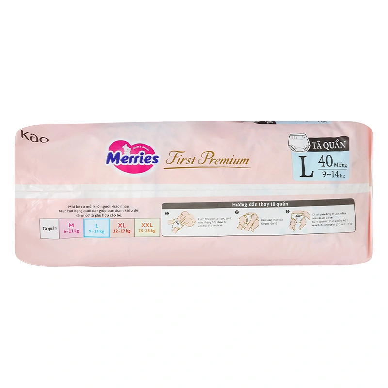 Tã quần Merries First Premium size XXL 24 miếng (15 - 25 kg) 19
